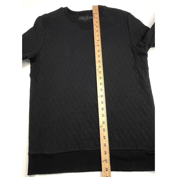 CONVERSE x Jack Purcell Mens MEDIUM Black Quilted L/S Pullover SWEATSHIRT EUC - Picture 4 of 9
